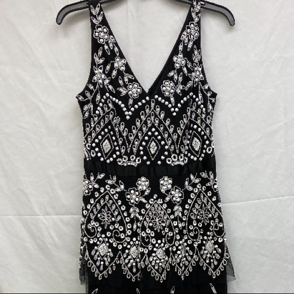 Adrianna Papell embellished fully beaded layer mesh gown - Picture 12 of 14